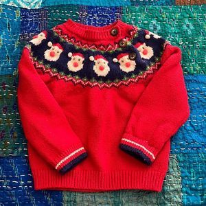 BABY BODEN red Christmas sweater. Fair aisle design. 18-24 months